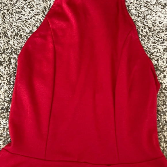Red Peplum Top - Picture 2 of 9